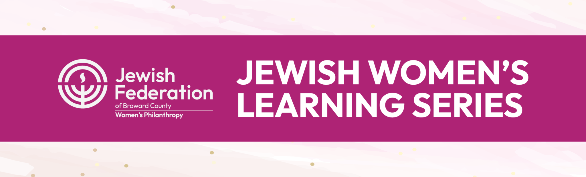 JFBC Jewish Womens Learning Series Registration Header