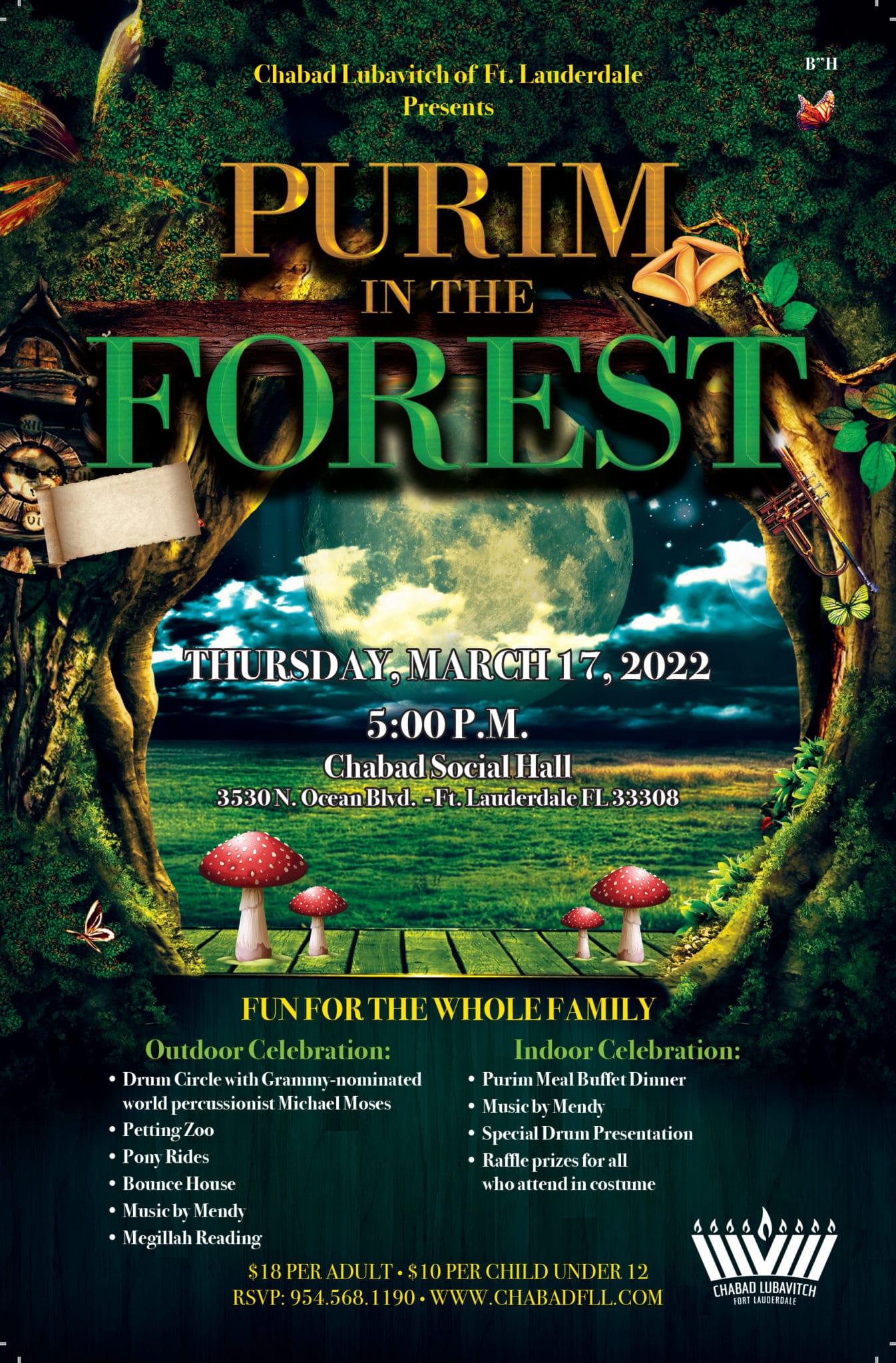Purim Forest Postcard 1