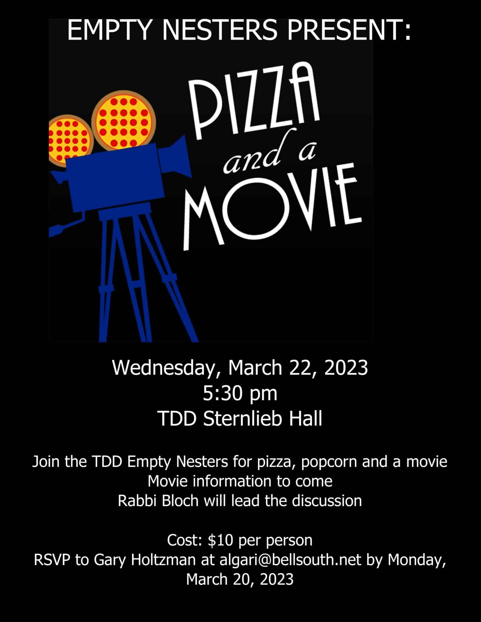 Empty Nesters Pizza & Movie Night 3 22 2023