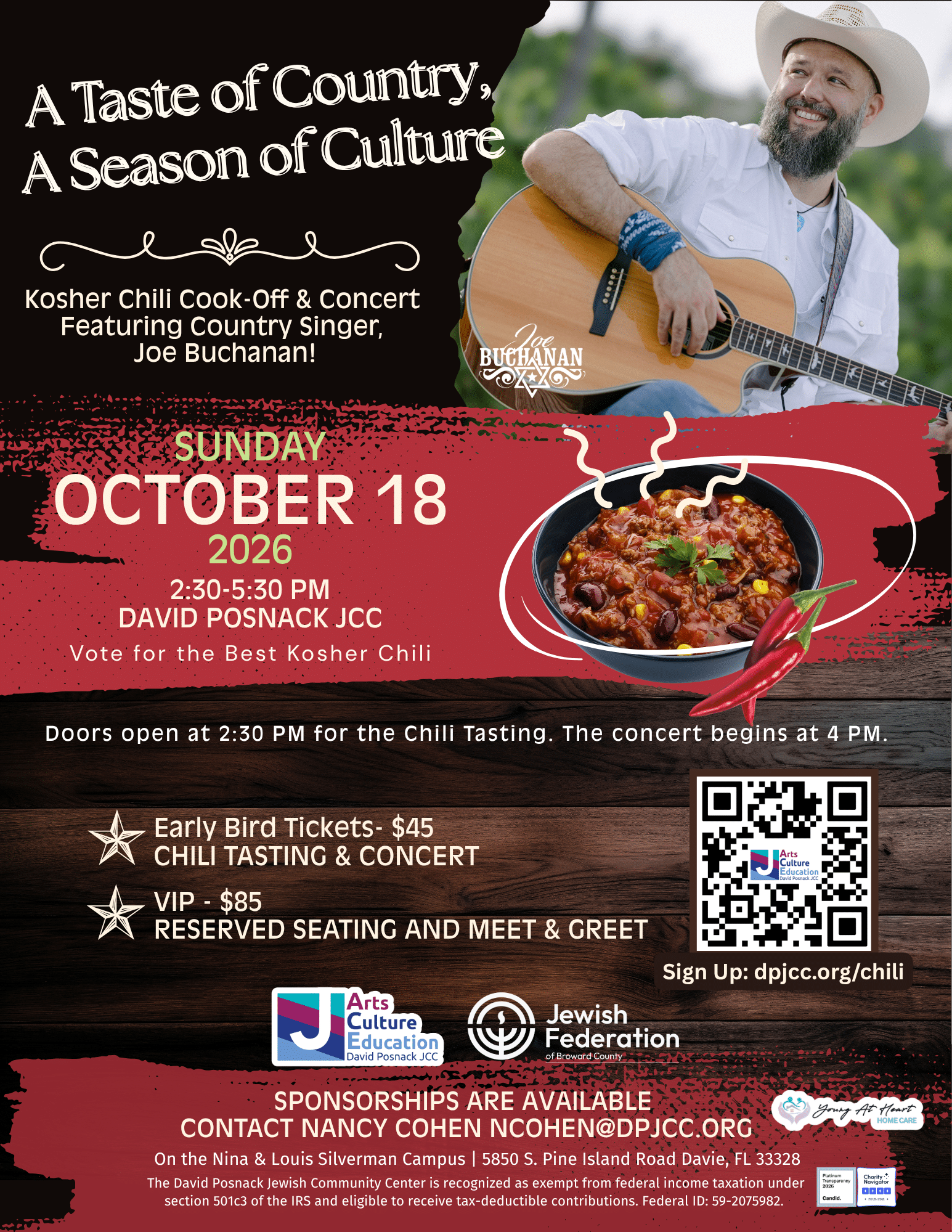 A Taste of Country, A Season of Culture: Kosher Chili Cook-Off & Concert